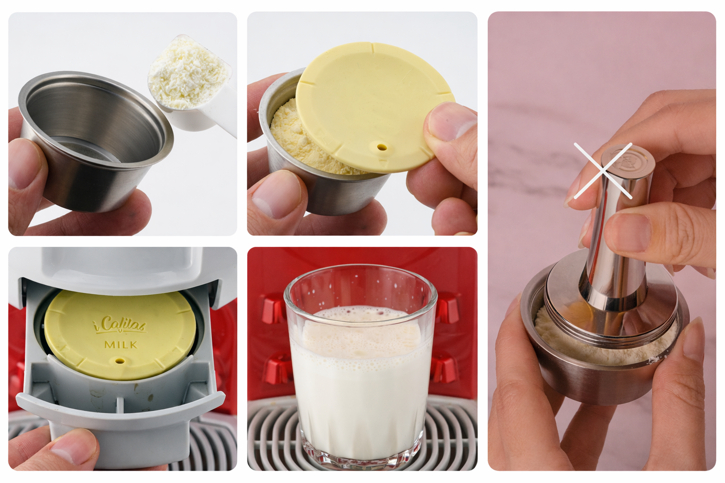 Kapsułka na mleko wielokrotnego użytku do Nespresso Dolce Gusto